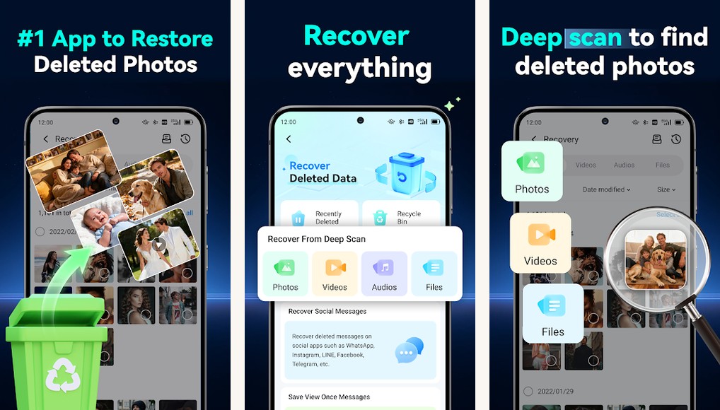 Dr.Fone Data Recovery screenshots screenshots on Android