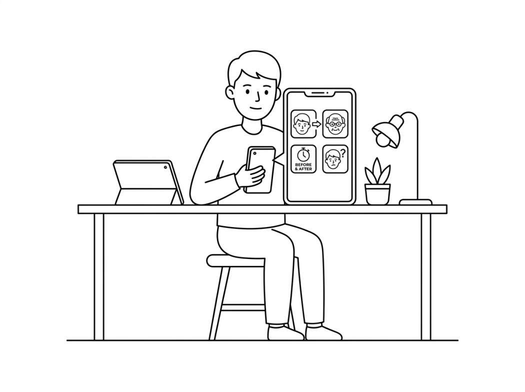 AgingBooth Free alternatives editorial illustration