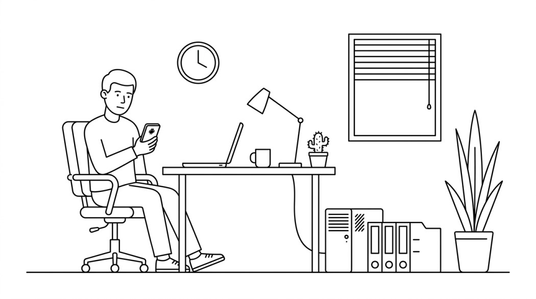 Black-and-white line illustration: a minimal Notion-style scene representing personal data leaked from android phone? a history of alarming security breaches.