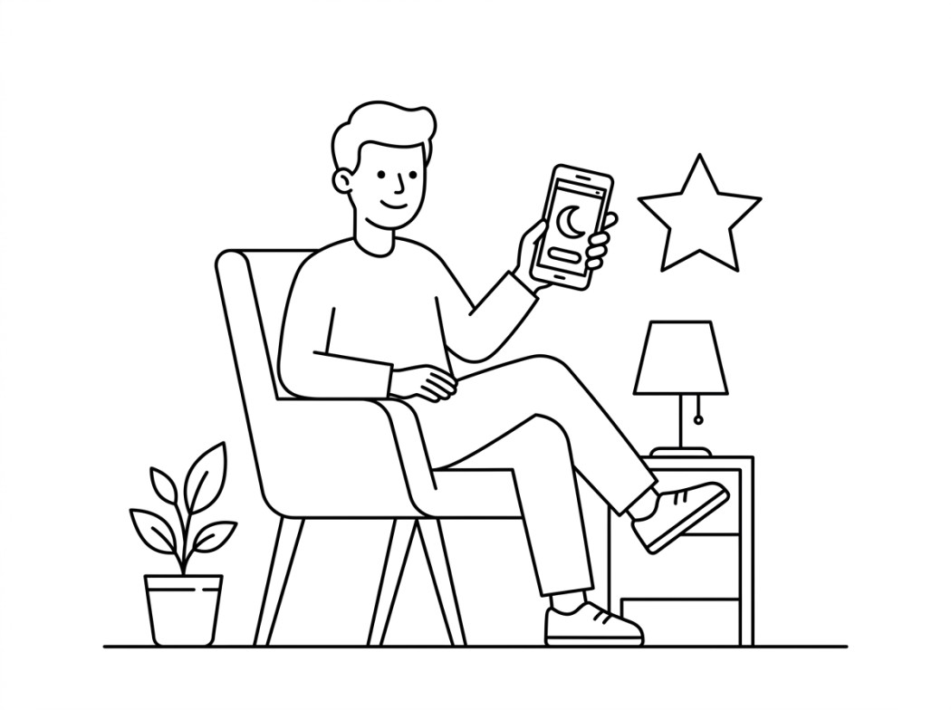 Black and white line illustration representing best option for most people.