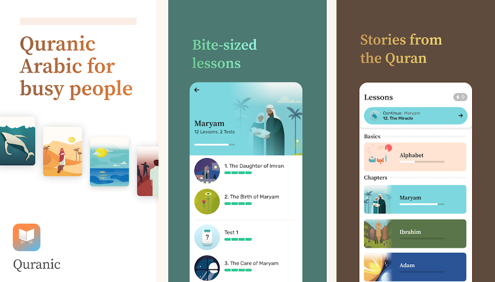Quranic - Learn Quran and Arabic screenshots on Android