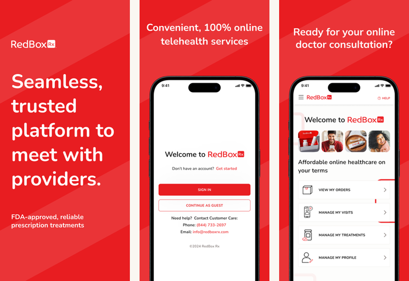 Redbox screenshots on Android
