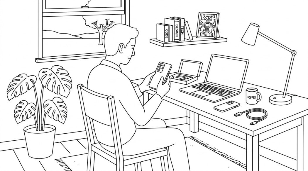 Black-and-white line illustration: a minimal Notion-style scene representing asus zenfone 2 laser: a retrospective and what to know if you still have one.