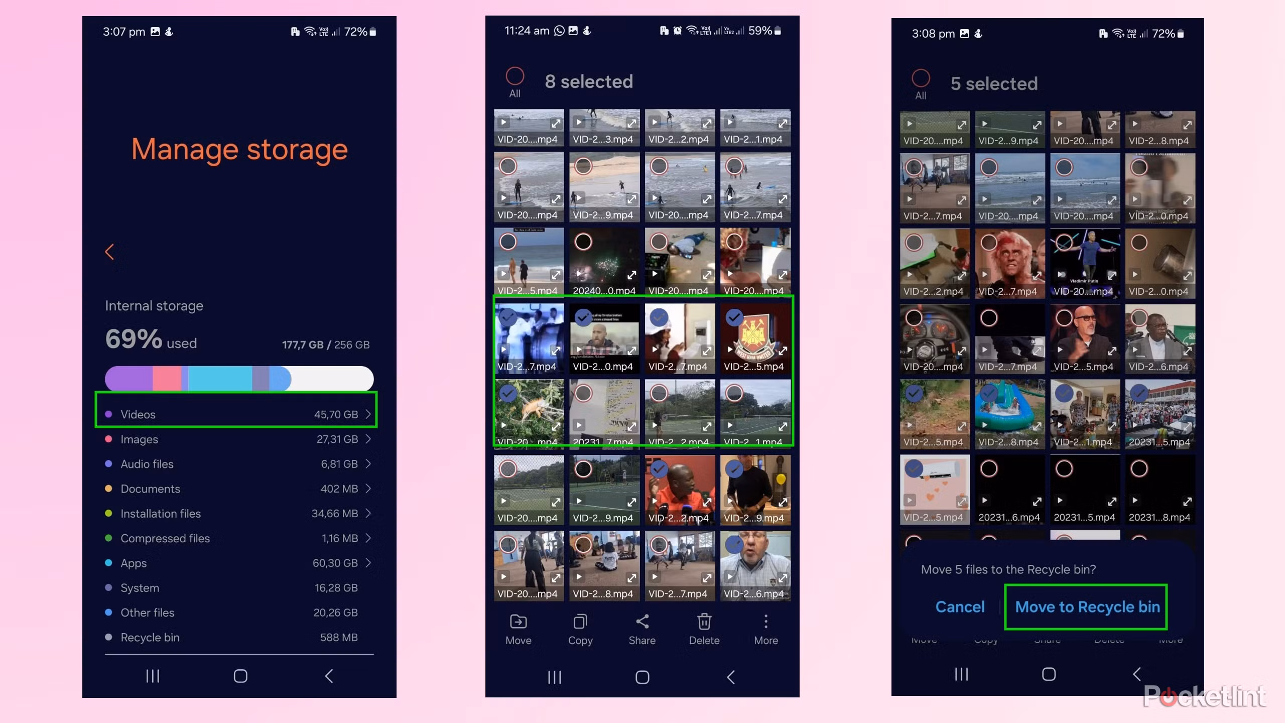 Samsung Gallery Storage Cleanup screenshot