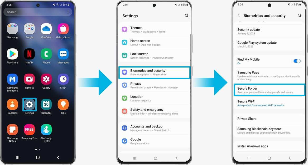 Samsung Secure Folder (built-in) screenshot