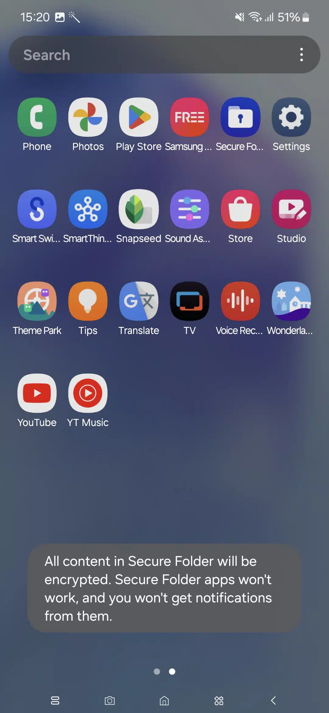 Samsung Secure Folder (full encrypted workspace) screenshot