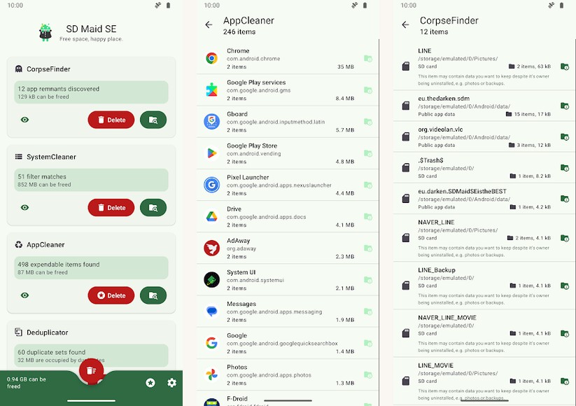 SD Maid SE screenshots on Android