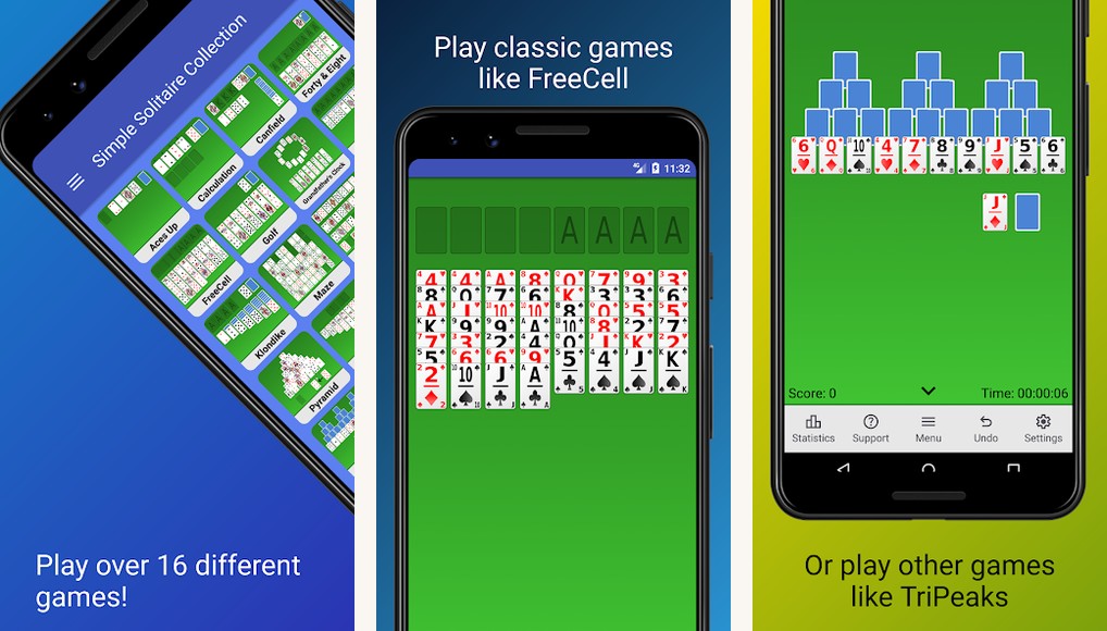 SimpleSolitaire (FOSS) screenshots on Android