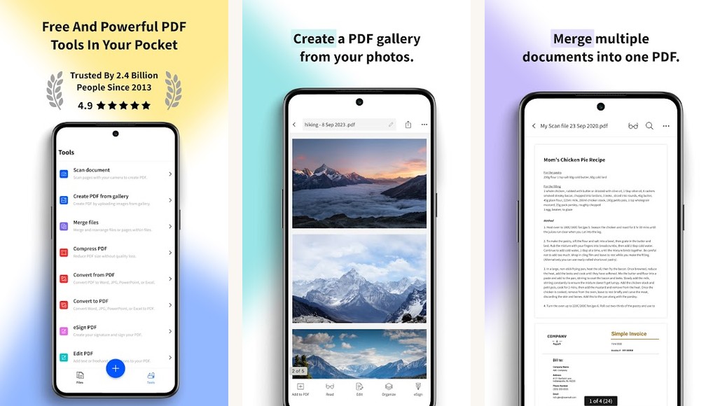 Smallpdf screenshots on Android