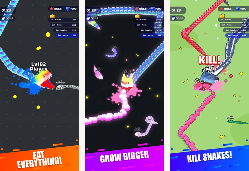 Snake screenshots on Android