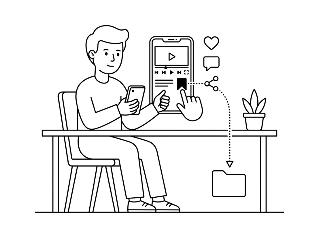 Black and white line illustration representing instagram, x, and facebook: the official paths.