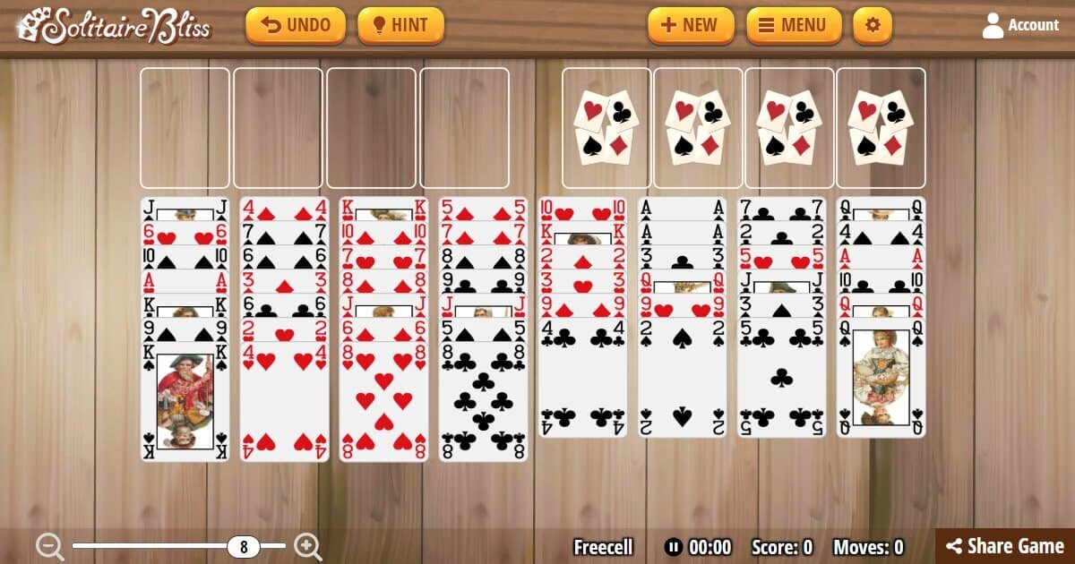 Solitaire Bliss (FreeCell mode) screenshot