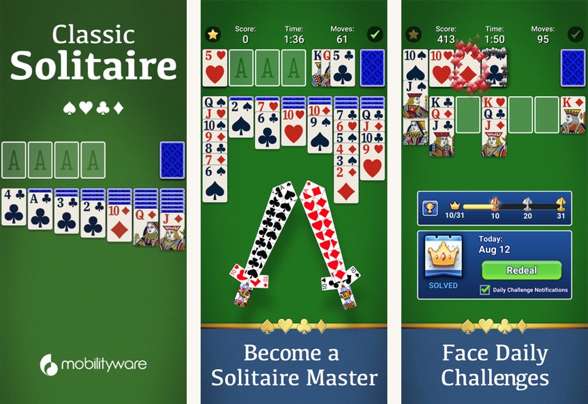Solitaire screenshots on Android