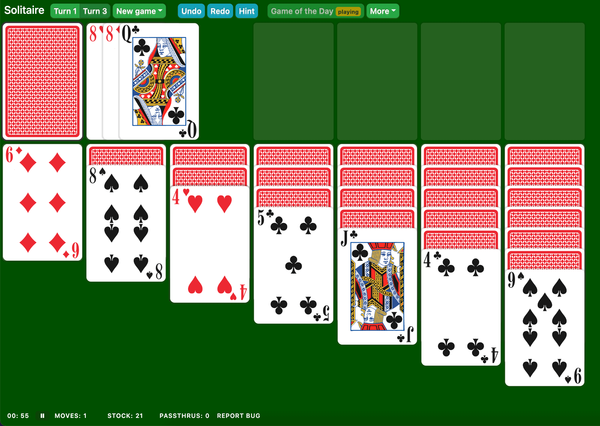 Solitaired screenshot