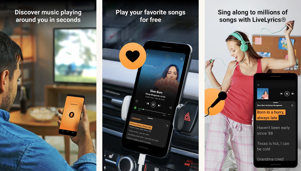 SoundHound screenshots on Android