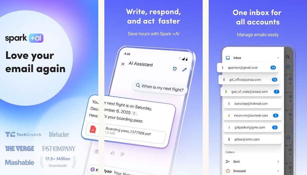 Spark Mail screenshots on Android