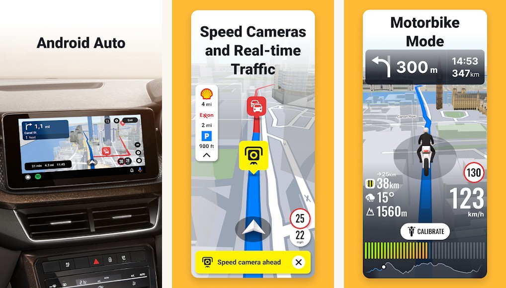Sygic screenshots on Android
