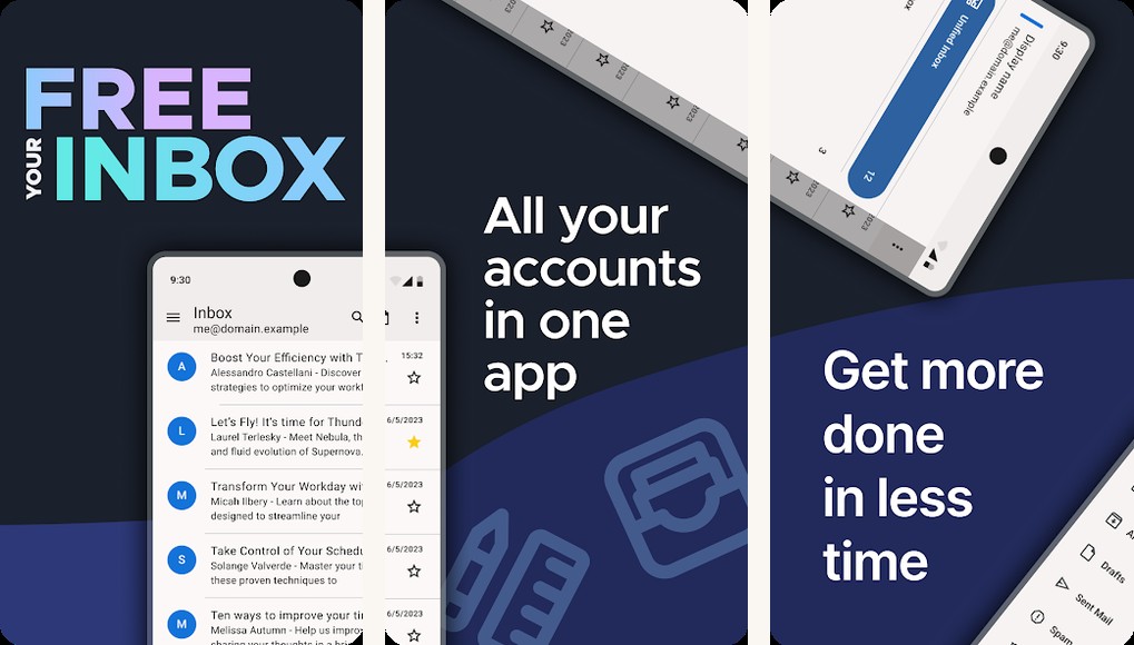 Thunderbird for Android screenshots on Android
