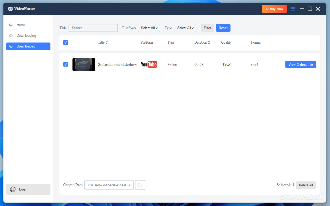 VideoHunter (PC & Mac) screenshot