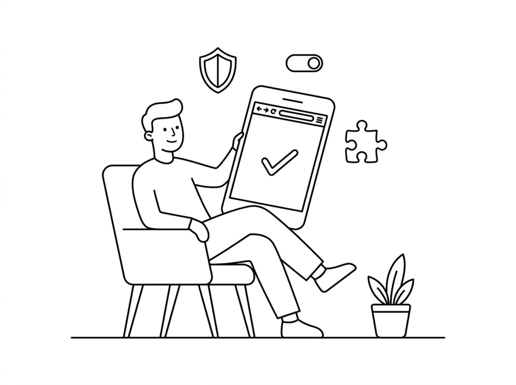 Black and white line illustration representing best for most people.