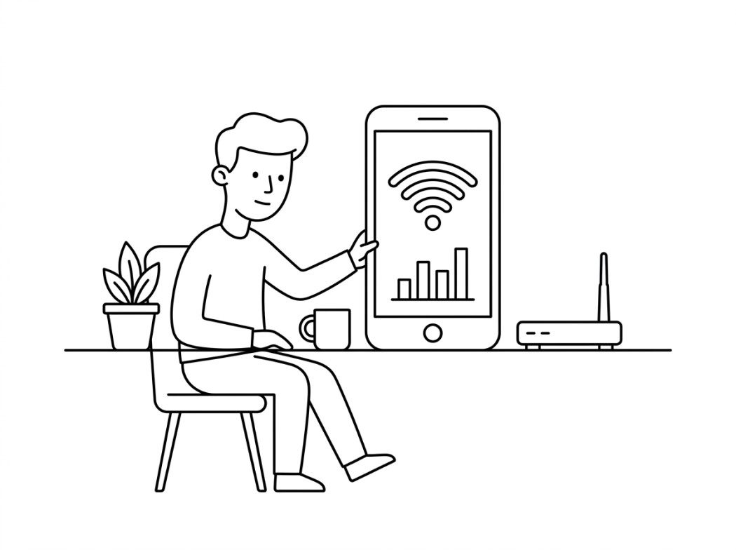 Black and white line illustration representing the best starting point for most people.