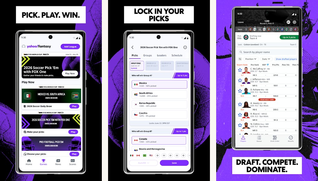 Yahoo Fantasy screenshots on Android