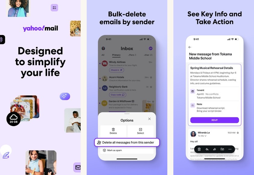 Yahoo Mail screenshots on Android