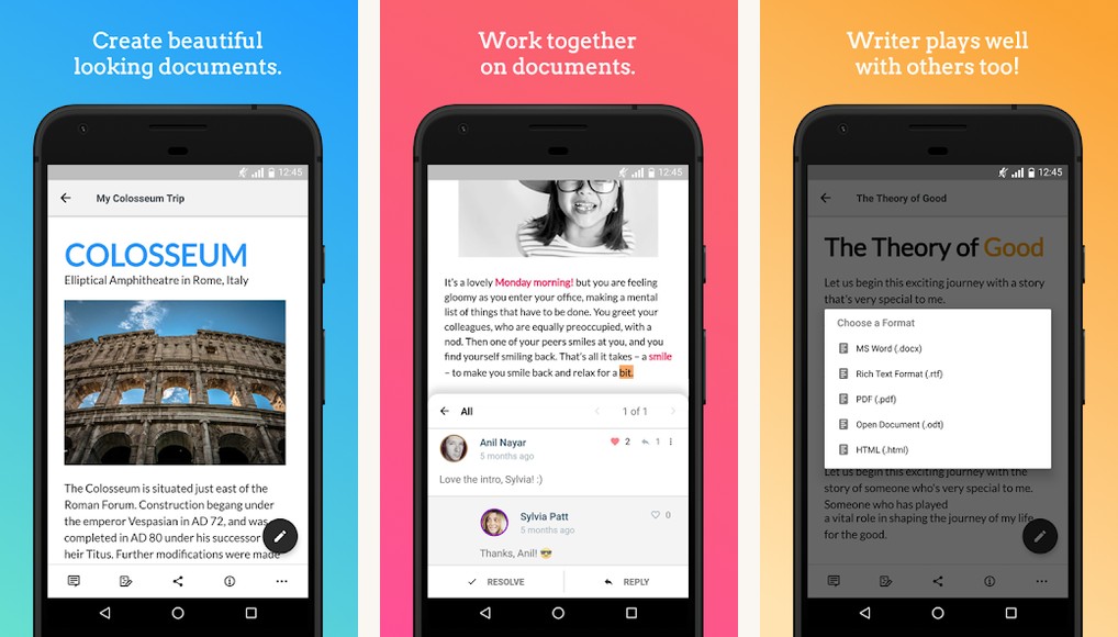 Zoho Writer screenshots on Android