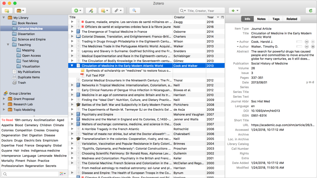 Zotero screenshot