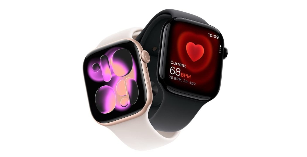 Apple Watch Series 11 with an always on display showing fitness metrics
