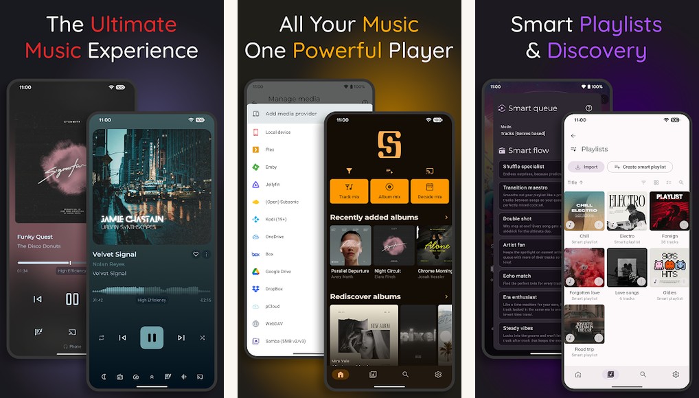 Symfonium app screenshots on Android