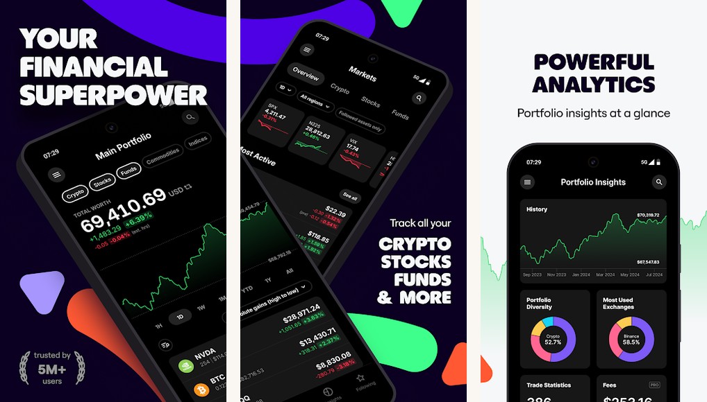 Delta by eToro crypto portfolio tracker screenshots on Android