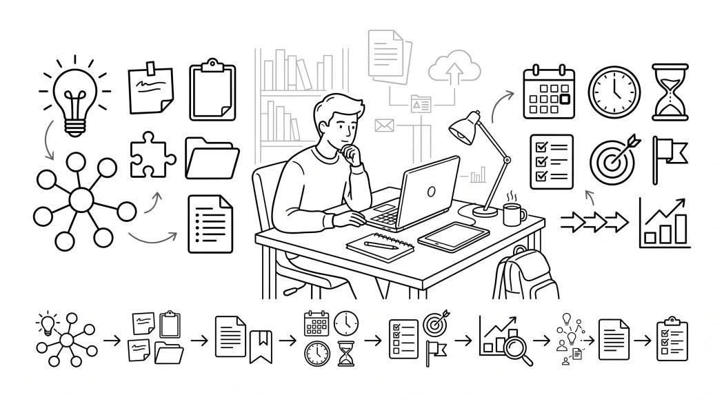 Organizing ideas and managing writing time