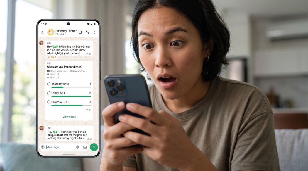 WhatsApp adds anonymous polls and @all mentions to group chats