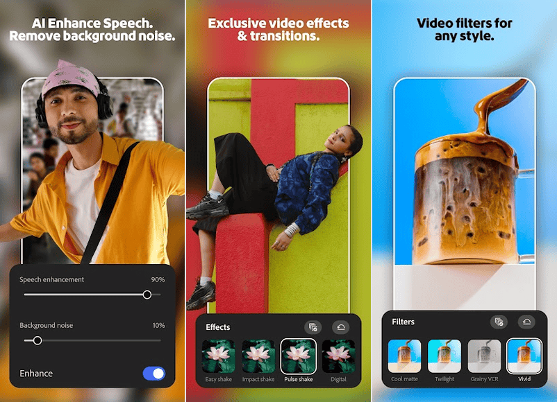 Adobe Premiere video editing app on Android