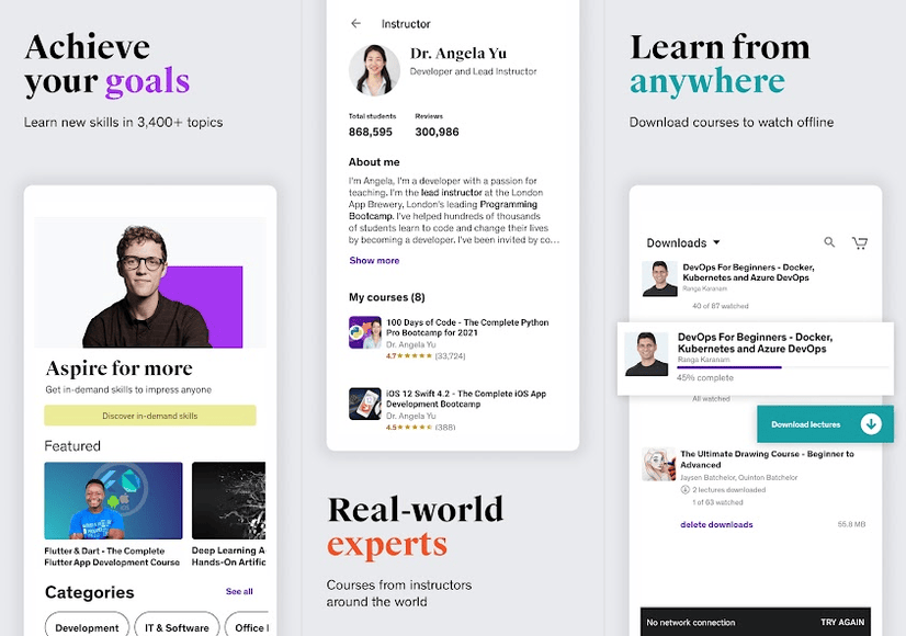 Udemy online courses on Android