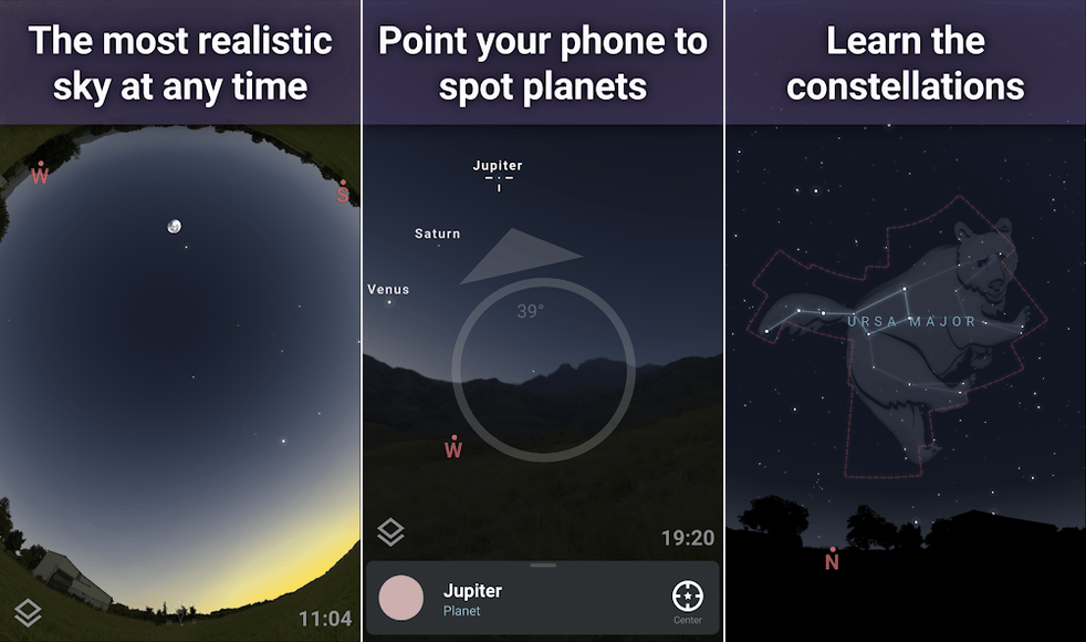 Stellarium Mobile sky map on Android
