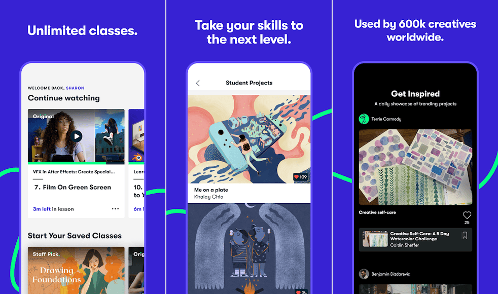 Skillshare creative classes on Android