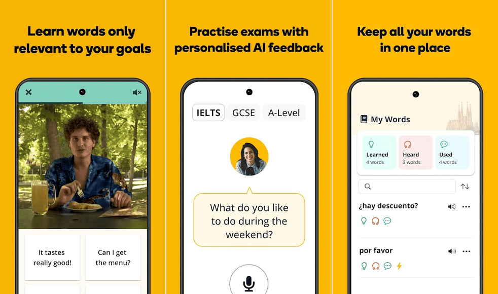 Memrise language lessons on Android