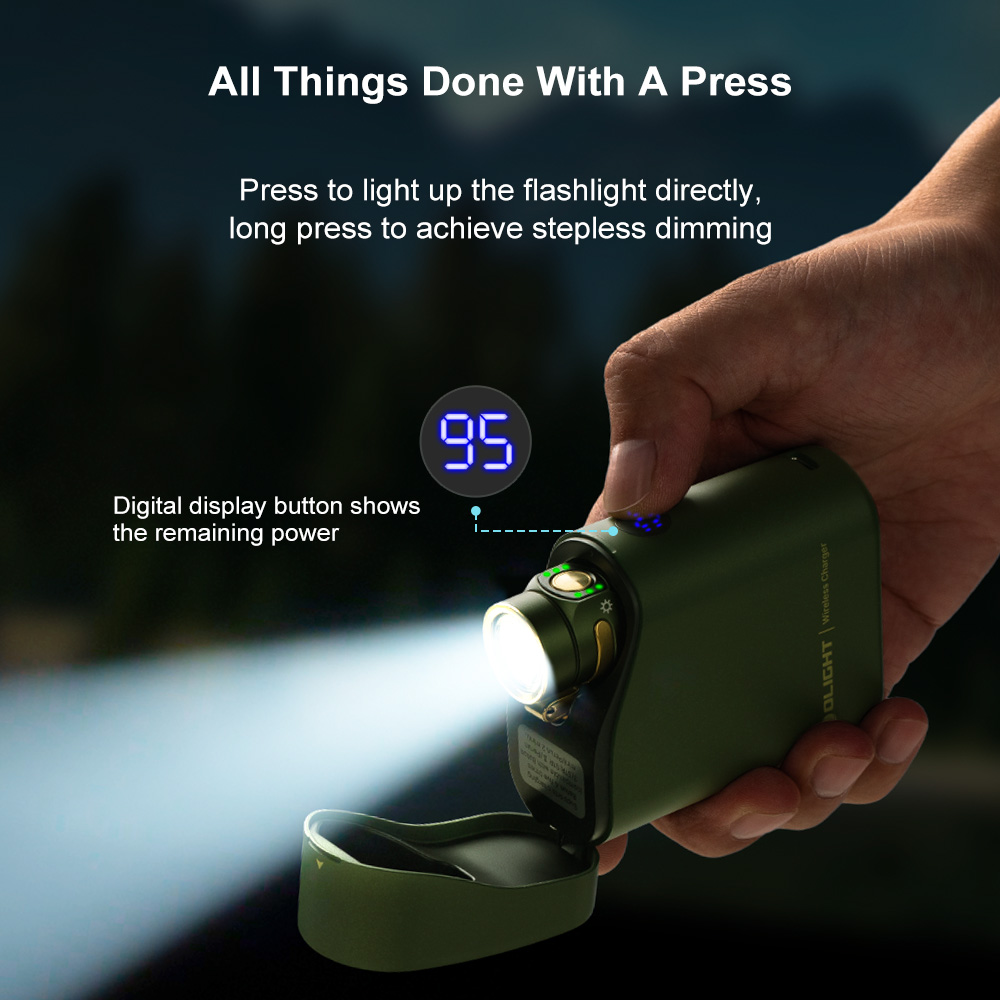 Olight Baton 4 Premium Edition flashlight and charging case